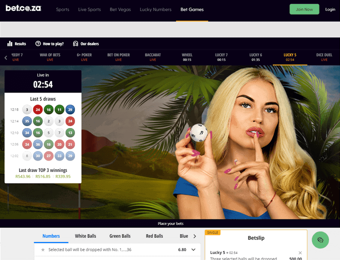 bet.co.za review Bet games