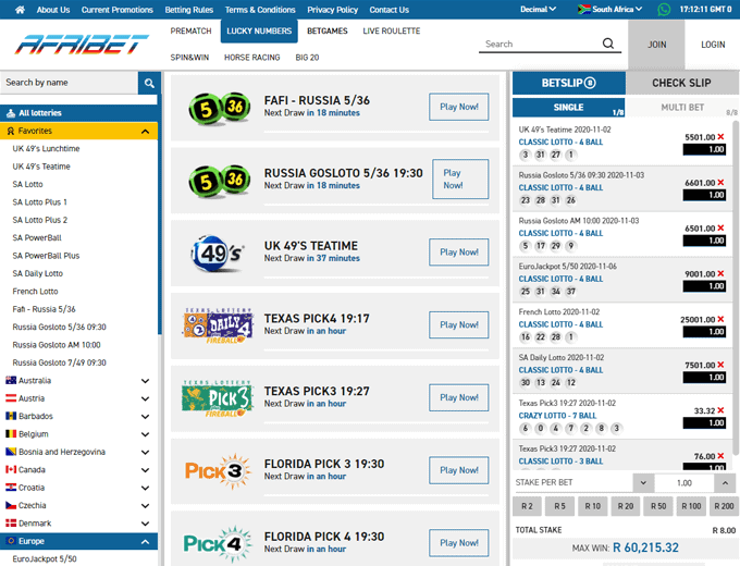 Afribet review lotto betting