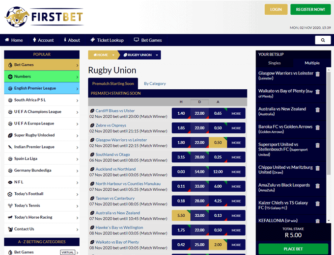 Firstbet review rugby betting