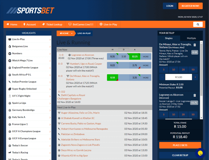 Sportsbet review live betting