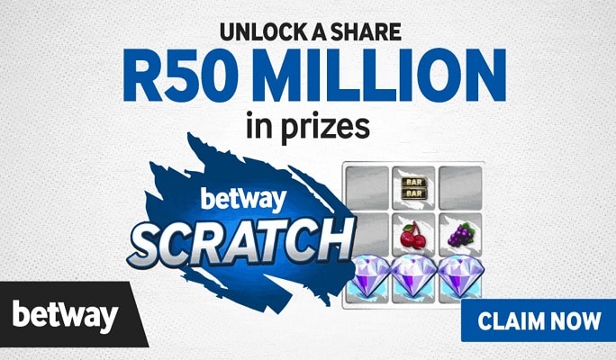 Betway Scratch & Win promotion, with your share of R50 million in prizes