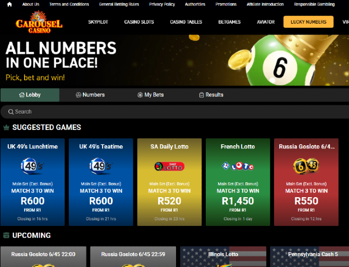 Carousel Casino Lucky Numbers Bet & Win