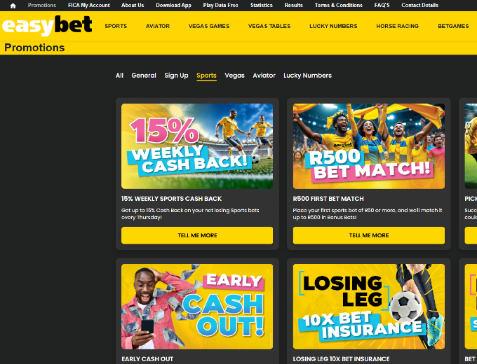 Easybet Promotions Bet and Win