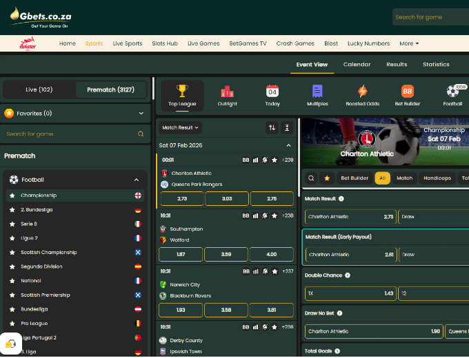 Gbets Sport Home Page Bet and Win 