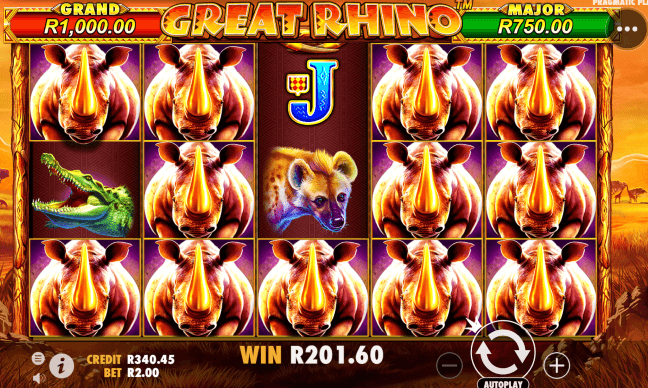 Great Rhino Slot Screen