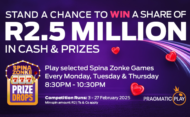 Hollywoodbets February Prize Drops bet and win