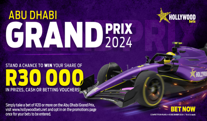 Hollywoodbets Grand Prix Abu Dhabi Promo Bet and Win