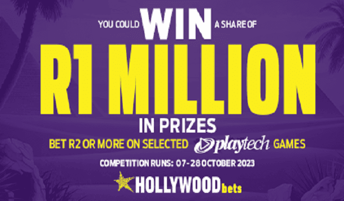 Hollywoodbets Playtech slots promotion October 2023