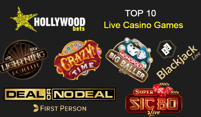 Hollywoodbets top 10 live casino games