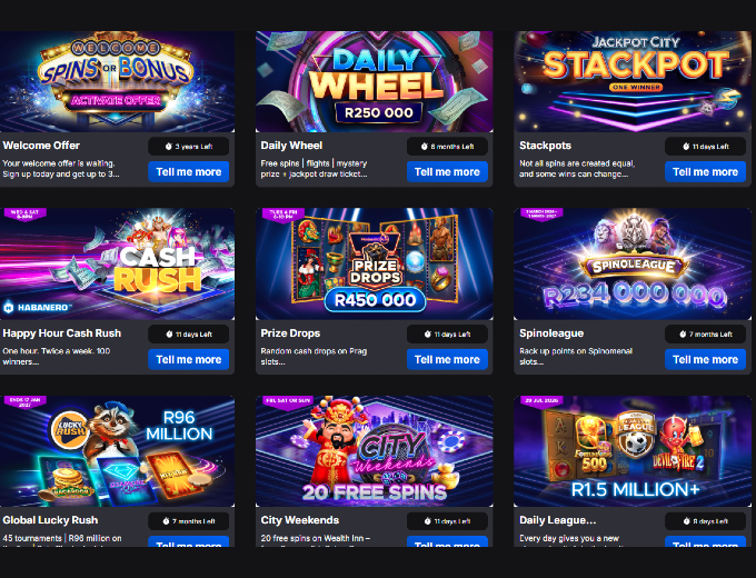 Jackpot City Promotions Page Bet and Win