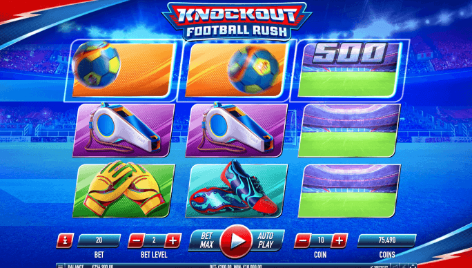 Knockout Football Rush Game Screen