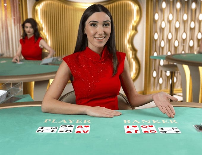 Live Baccarat female dealer