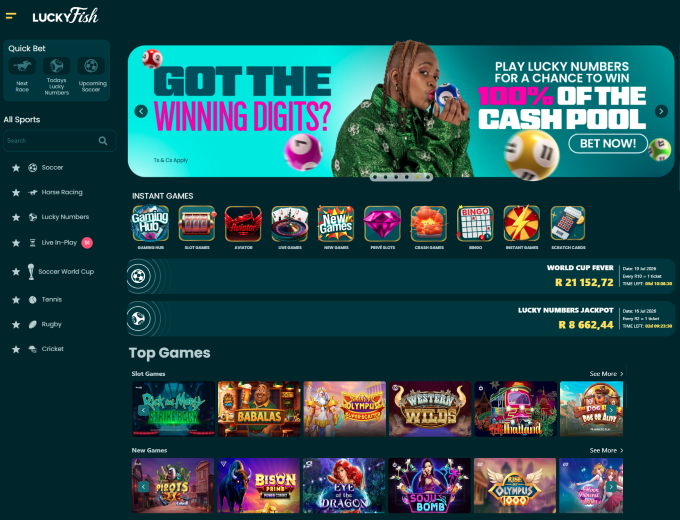 Lucky Fish Home Page July Bet and Win