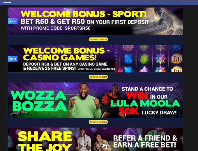 Lulabet Promotions Page