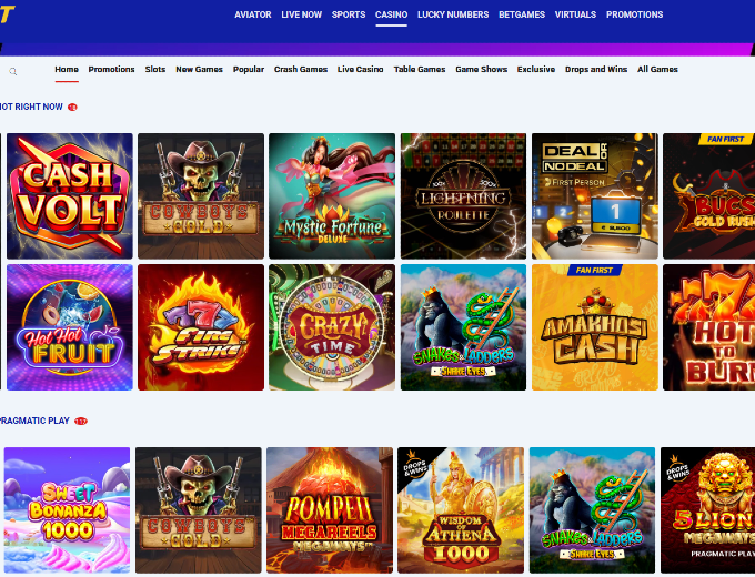 SuperSportBET Casino Page bet and win