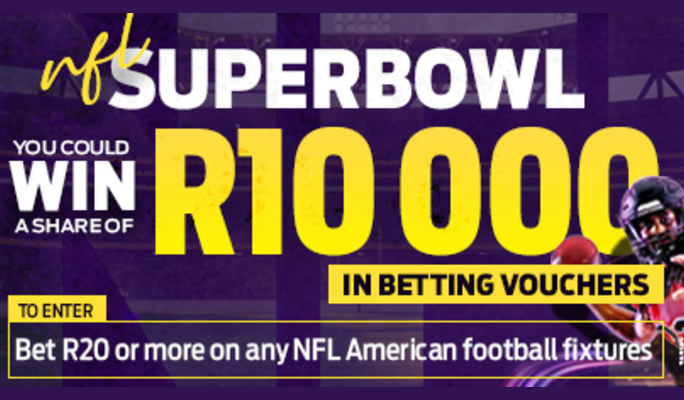 NFL Superbowl Hollywoodbets Promo bet and win