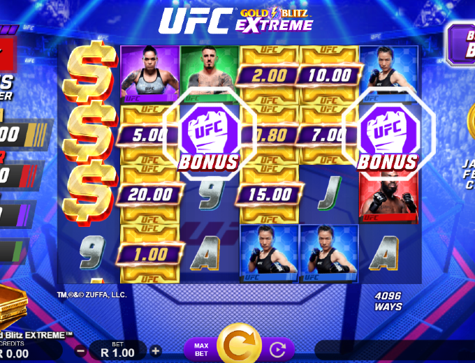 UFC Gold Blitz Extreme Reels bet and win 