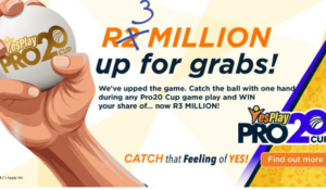YesPlay Pro20 Cup One-Handed Catch Prize Pool Hits R3 Million!