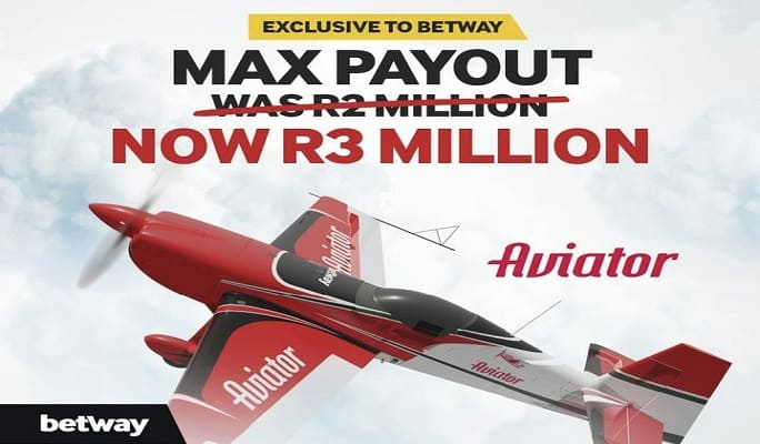 Betway increases the max. payout of aviator to R3 million