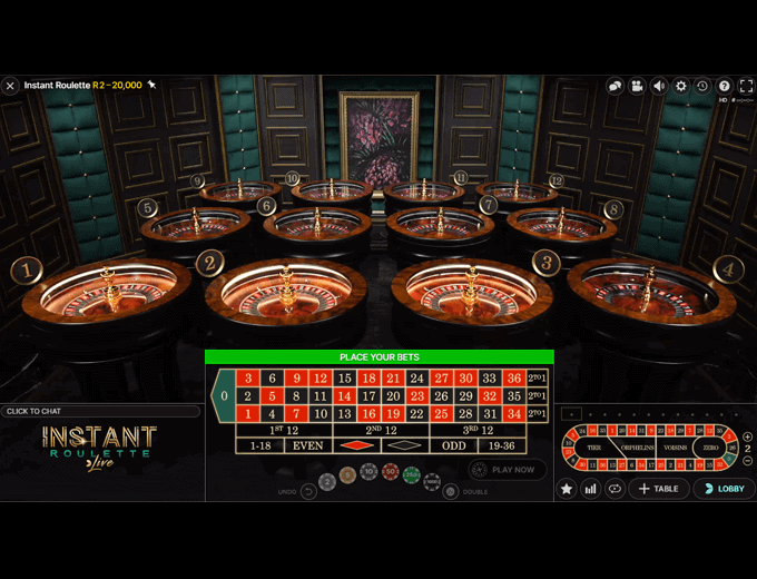 Evolution Instant Roulette Live game play