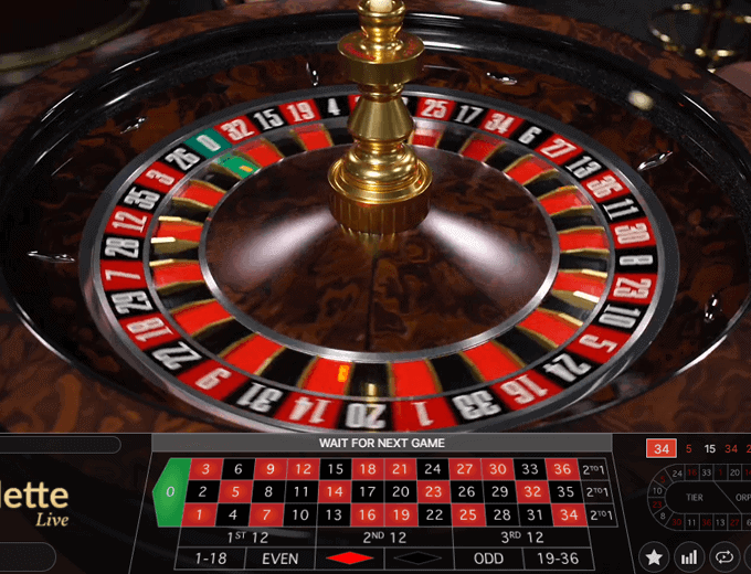 Evolution Live Roulette betting options