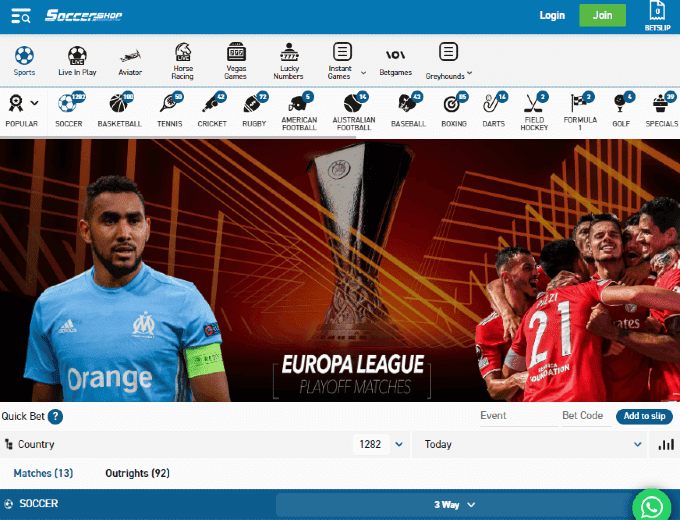soccershop homepage