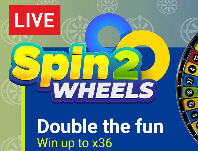 Spin 2 Wheels Live money wheel